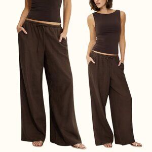 Dynamite Leo Wide Leg Linen Pants